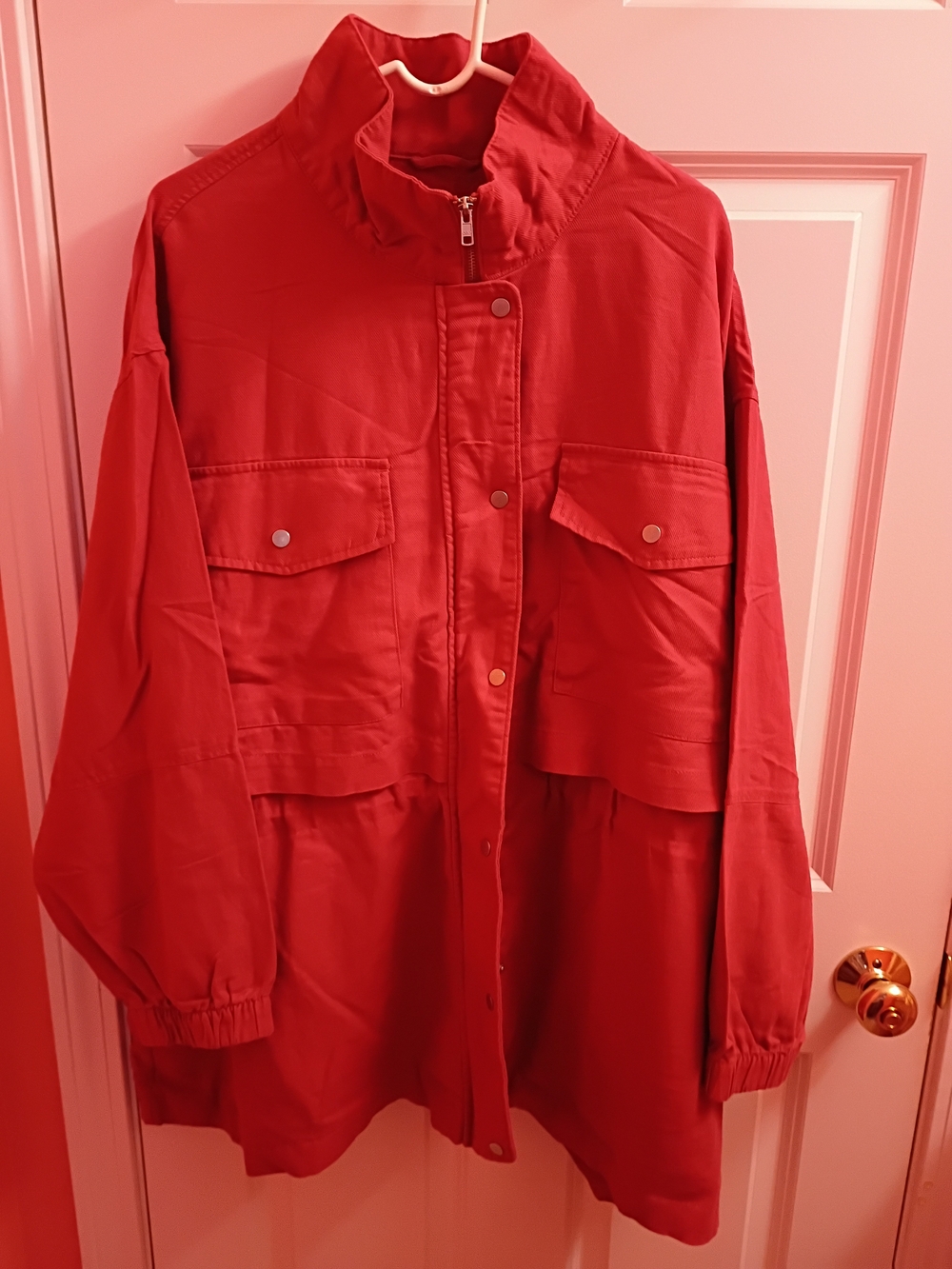Old Navy Women's Utility Jacket - Casual Zip & Snap Front Adjustable Waist 4X